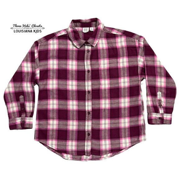 GAP Other - Gap Kids S (6-7Y) Pink & Purple Plaid Flannel Shirt